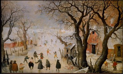 Winterlandschaft in den Niederlanden von Hendrik Avercamp
