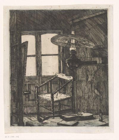 Atelier des Künstlers im Haus seiner Mutter von Hendrik Chabot