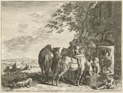 Reisende vor der Schmiede von Hendrik Elandt