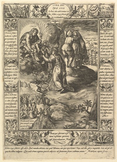 Cura Dei Pro Suis, aus Allegorien des christlichen Glaubens, aus Christliche und Profane Allegorien von Hendrik Goltzius