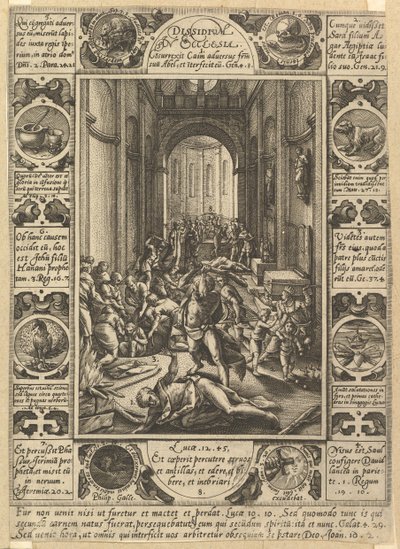 Zwietracht in der Kirche Dissidium in Ecclesia, ca. 1578 von Hendrik Goltzius