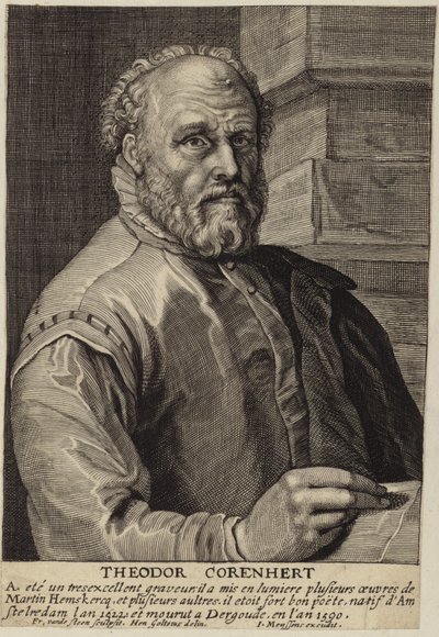 Porträt von Theodore Cornhert von Hendrik Goltzius