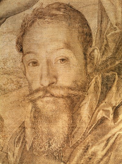 Selbstporträt (Detail) von Hendrik Goltzius