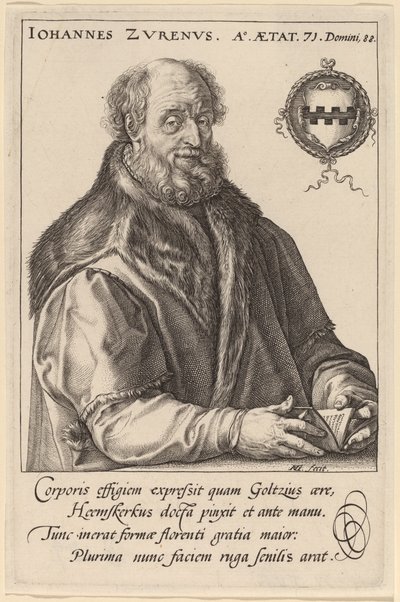 Johannes Zurenus (Jan van Zuren) von Hendrik Goltzius after Maerten van Heemskerck
