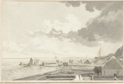 Das überflutete Ooijpolder mit Persingen in der Ferne, 1809 von Hendrik Hoogers (signed by artist)