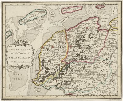 Karte von Friesland von Hendrik Kloekhoff
