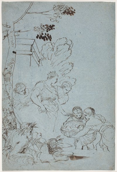 Moses wird im Nil gefunden von Hendrik Krock