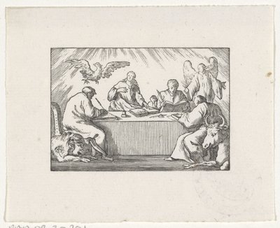 Vier Evangelisten schreiben ihr Evangelium von Hendrik Numan