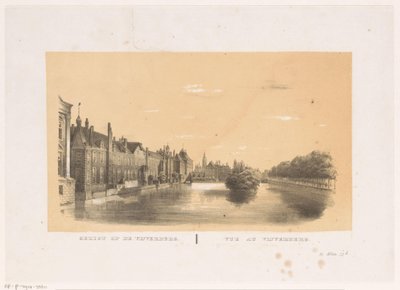 Ansicht des Hofvijver in Den Haag von Hendrik Wilhelmus Last (attributed to)