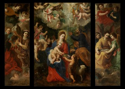 Heilige Familie mit Engeln von Hendrik van the Elder Balen