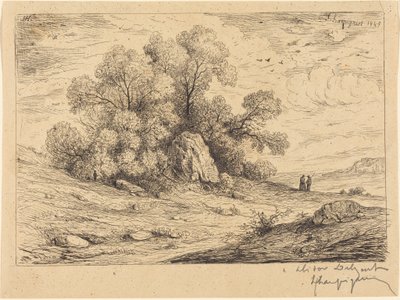 Baumgruppe mit Felsen von Henri-Joseph Harpignies