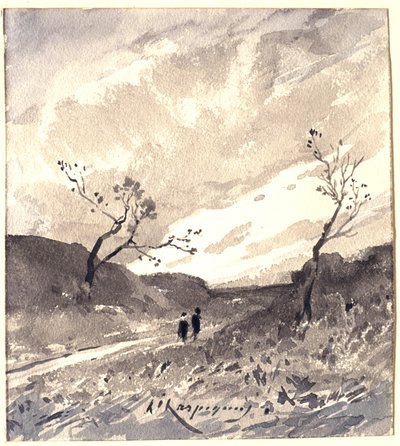 Landschaft in Les Landes von Henri-Joseph Harpignies