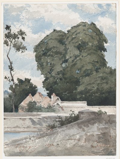 Blick von den Wällen in Chartres von Henri-Joseph Harpignies