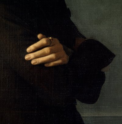 Porträt von Franz Liszt (1811-1886), ungarischer Komponist und Pianist (1839). Detail der Hände. Gemälde von Henri Lehmann (Karl Ernest (Ernst) Rudolf Heinrich Salem dit) (1814-1882). Paris, Musée Carnavalet von Henri Lehmann