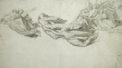 Skizze für die heilige Katharina von Alexandria von Henri Lehmann