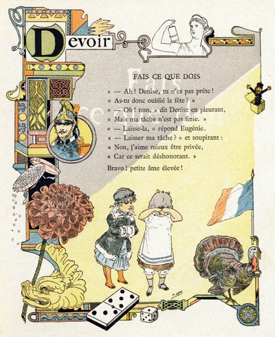 Illustration für "Alphabet der guten Beispiele", ca. 1890 von Henri (1858 1924) Gray