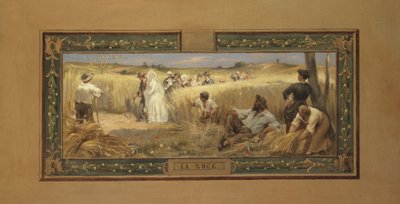 Skizze für den Hochzeitssaal des Rathauses des 14. Bezirks: Die Hochzeit von Henri Adrien Tanoux
