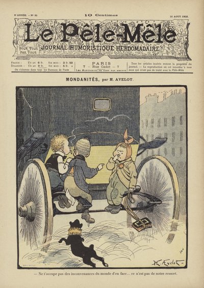 Mondanites. Illustration für Le Pele-Mele, 1902 von Henri Avelot