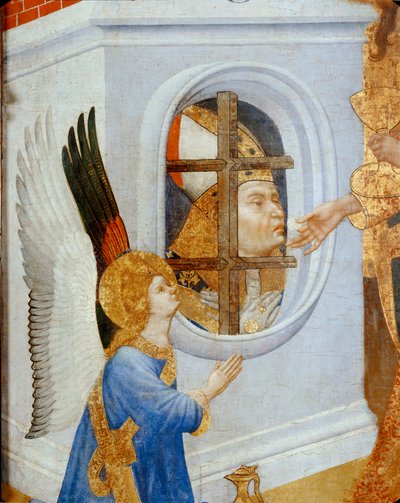 Altar des Heiligen Denis: Kommunion und Martyrium von Henri Bellechose