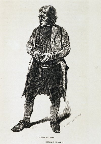 Le père Grandet - in „Eugénie Grandet“ von Balzac, ill. Henri Monnier, Originalausgabe von 1843 von Henri Bonaventure Monnier