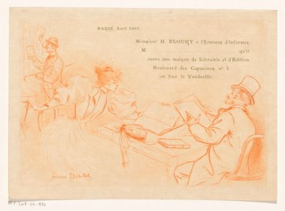 Ankündigung der Gründung der Buchhandlung und des Verlags von Henry Floury in Paris von Henri Boutet
