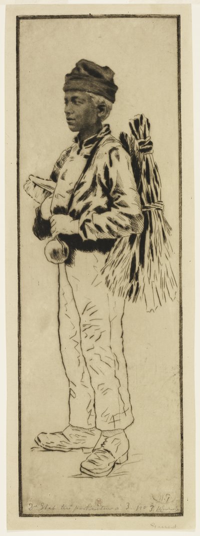 Der Schornsteinfeger, ca. 1890 (Radierung und Kaltnadel) von Henri Charles Guérard