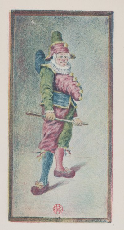 Punchinello, Dreiviertelansicht nach rechts von Henri Charles Guérard