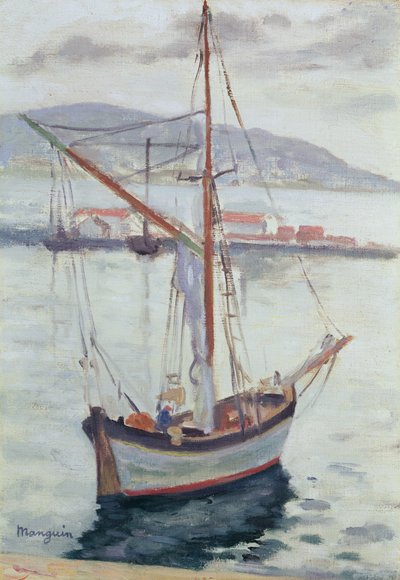 Yachten in Saint Tropez von Henri Charles Manguin