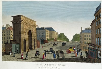Vue de la Porte St Martin - in „Vues de Paris“ von Courvoisier von Henri Courvoisier Voisin