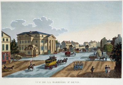 Die Barriere Saint-Denis, ca. 1827 - in „Vues de Paris“ von Courvoisier von Henri Courvoisier Voisin