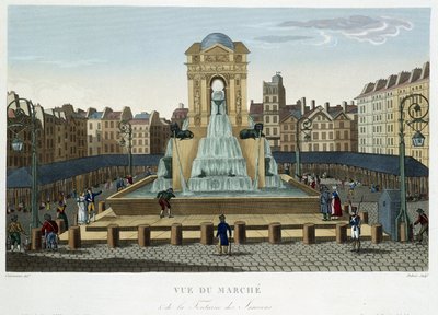 Der Brunnen der Unschuldigen, um 1820 - in „Vues de Paris“ von Courvoisier 1827 von Henri Courvoisier Voisin