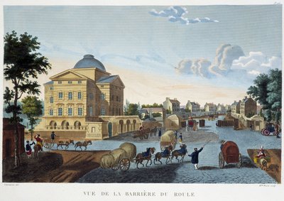 Ansicht der Barrier du Roule - in „View of Paris, circa 1810: Les Barriers de Paris“ von Courvoisier von Henri Courvoisier Voisin