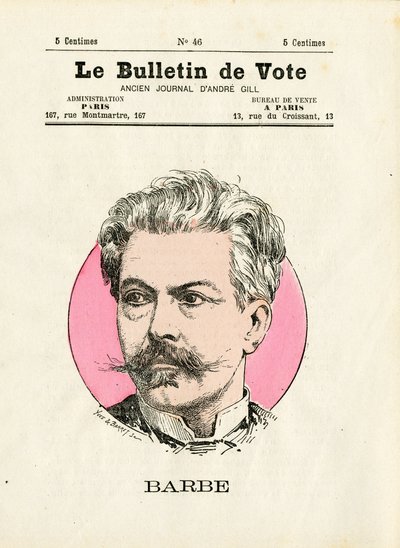 Ballot 2. Serie, Satirisch in Farben: Bart - Illustration von Henri Demare (1846-1888) von Henri Demare