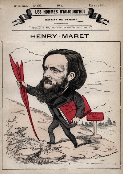 Karikatur von Henri Maret (1837-1917) englischer Journalist und Politiker - aus 