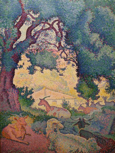 Landschaft mit Ziegen von Henri-Edmond Cross