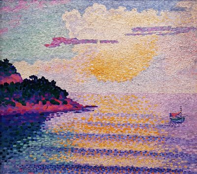 Sonnenuntergang über dem Meer von Henri-Edmond Cross