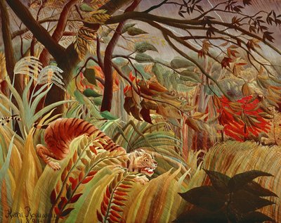 Tiger im tropischen Sturm von Henri Emilien Rousseau