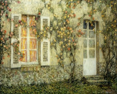Das Haus der Rosen; Les Maison aux Roses von Henri Eugene Augustin Le Sidaner