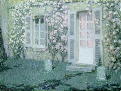 Das Haus mit Rosen, 1936 von Henri Eugene Augustin Le Sidaner