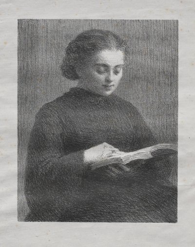 Lesen: Porträt der Schwester des Künstlers von Henri Fantin-Latour