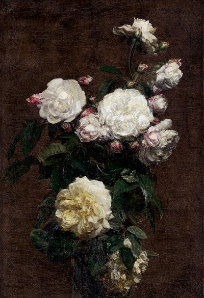 Weiße Rosen von Henri Fantin-Latour
