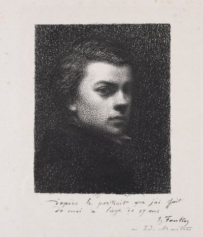 Der Künstler mit 17 Jahren von Henri Fantin-Latour