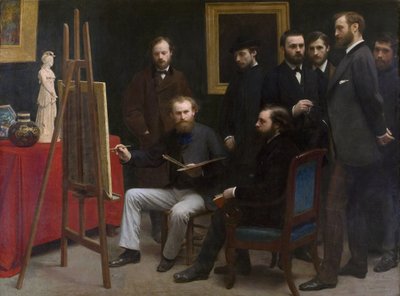Ein Atelier in Les Batignolles von Henri Fantin Latour