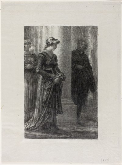 Die Meistersinger von Nürnberg, Akt I: Walther und Eva treffen sich von Ignace Henri Jean Fantin Latour