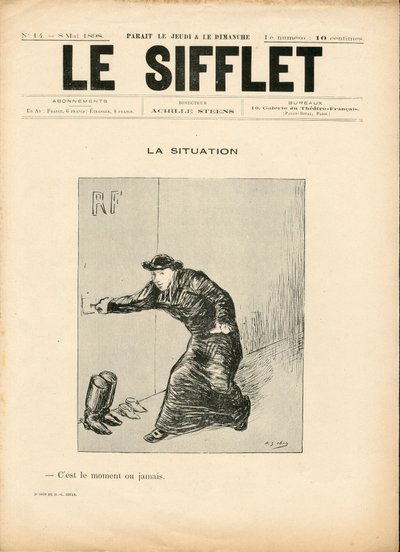 Le Sifflet, Nummer 14, Satirique en N & B von Henri Gabriel Ibels