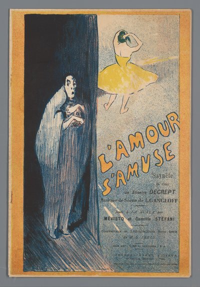 Mann und Ballerina (Liebestanz zwischen einem Mann und einer Ballerina) von Henri Gabriel Ibels