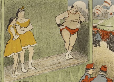Programm für die Produktion von Le Grappin und LAffranchie im Théâtre Libre, 1892 von Henri Gabriel Ibels
