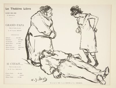 Programm des Théâtre Libre: Großvater von Henri Gabriel Ibels