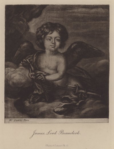 James, Lord Beauclerk, zweiter Sohn von König Karl II. und Nell Gwyn (Stich) von Henri Gascar