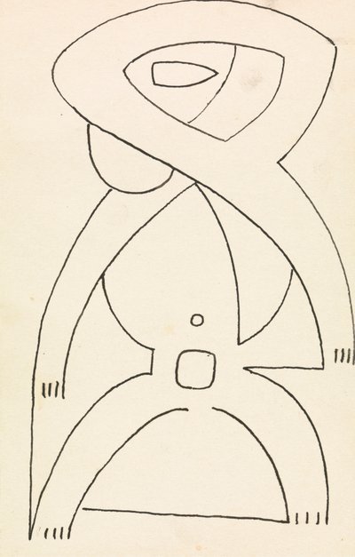 Figurenstudie für ein Reliefdesign von Henri Gaudier Brzeska